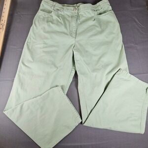 Pendleton Size 16 Green Cotton Casual Pants Womens